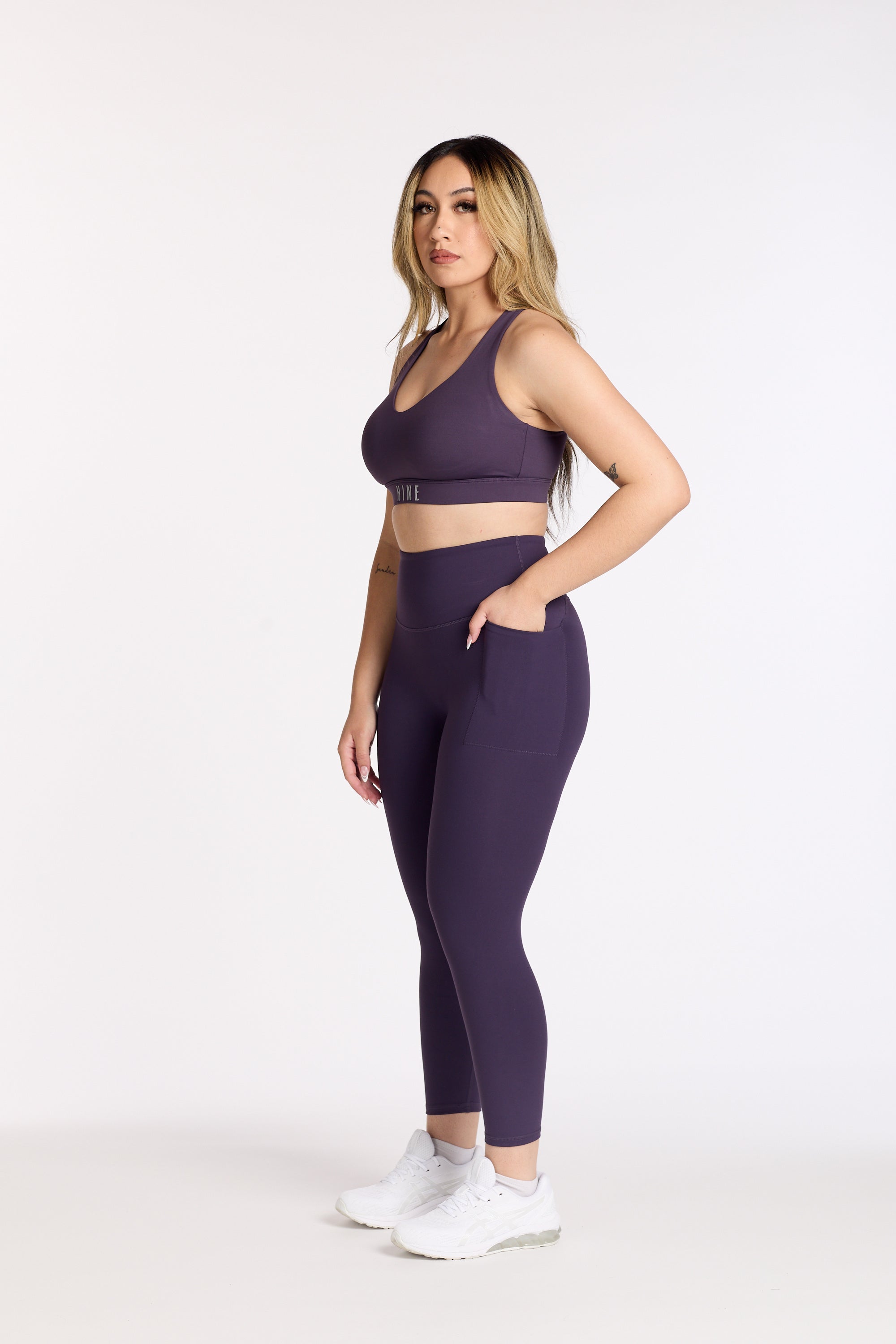 STAPLE W/ POCKET 7/8 LEGGINGS MIDNIGHT