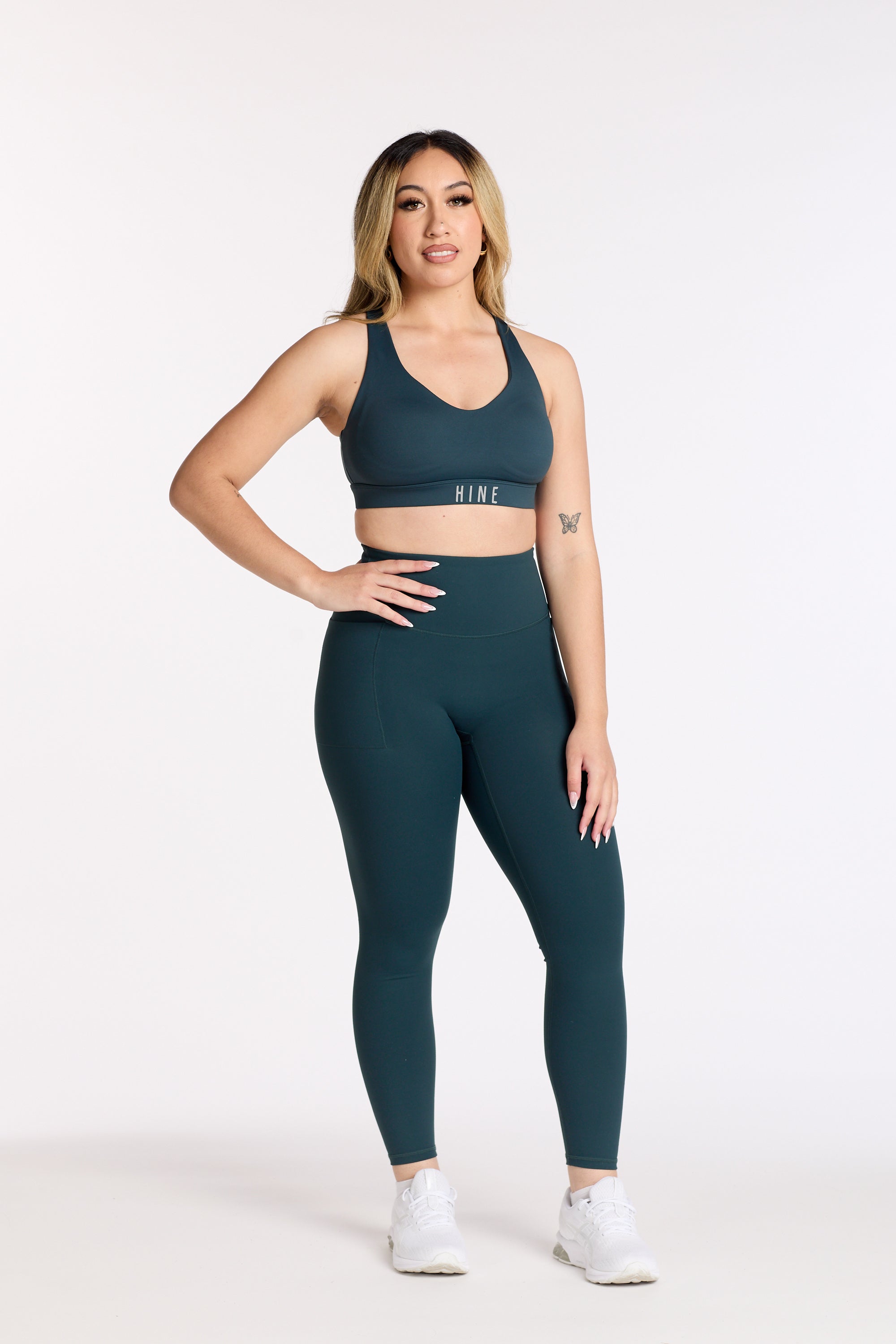 STAPLE W/ POCKET FULL LENGTH LEGGINGS JADE