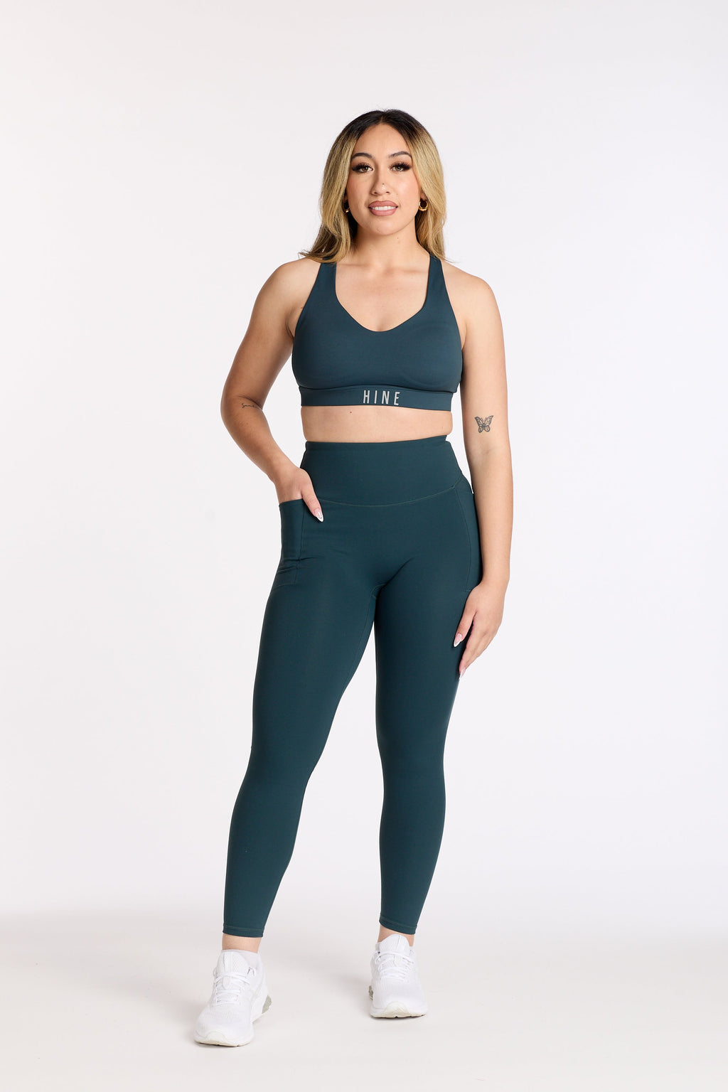 STAPLE W/ POCKET FULL LENGTH LEGGINGS JADE