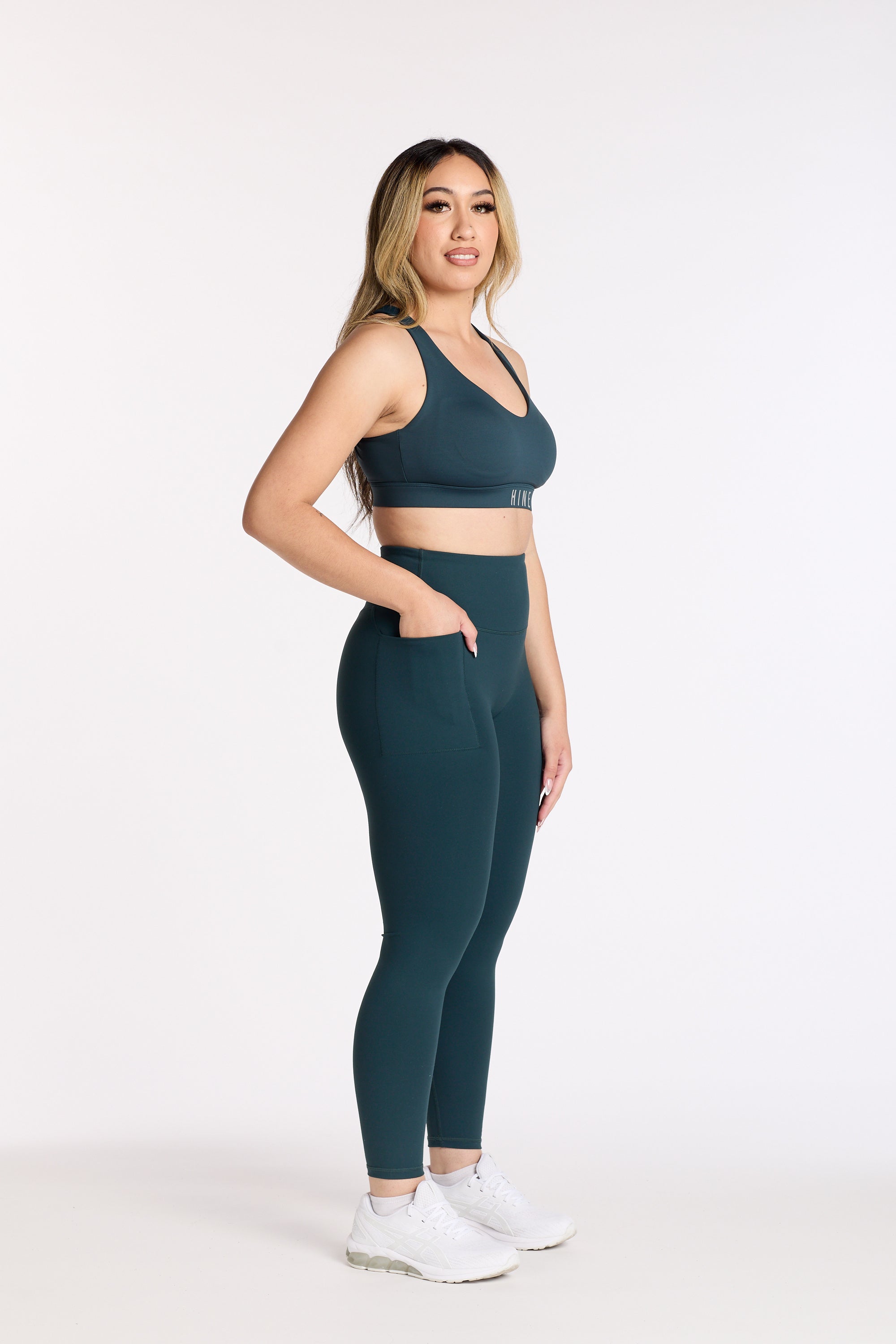 STAPLE W/ POCKET FULL LENGTH LEGGINGS JADE