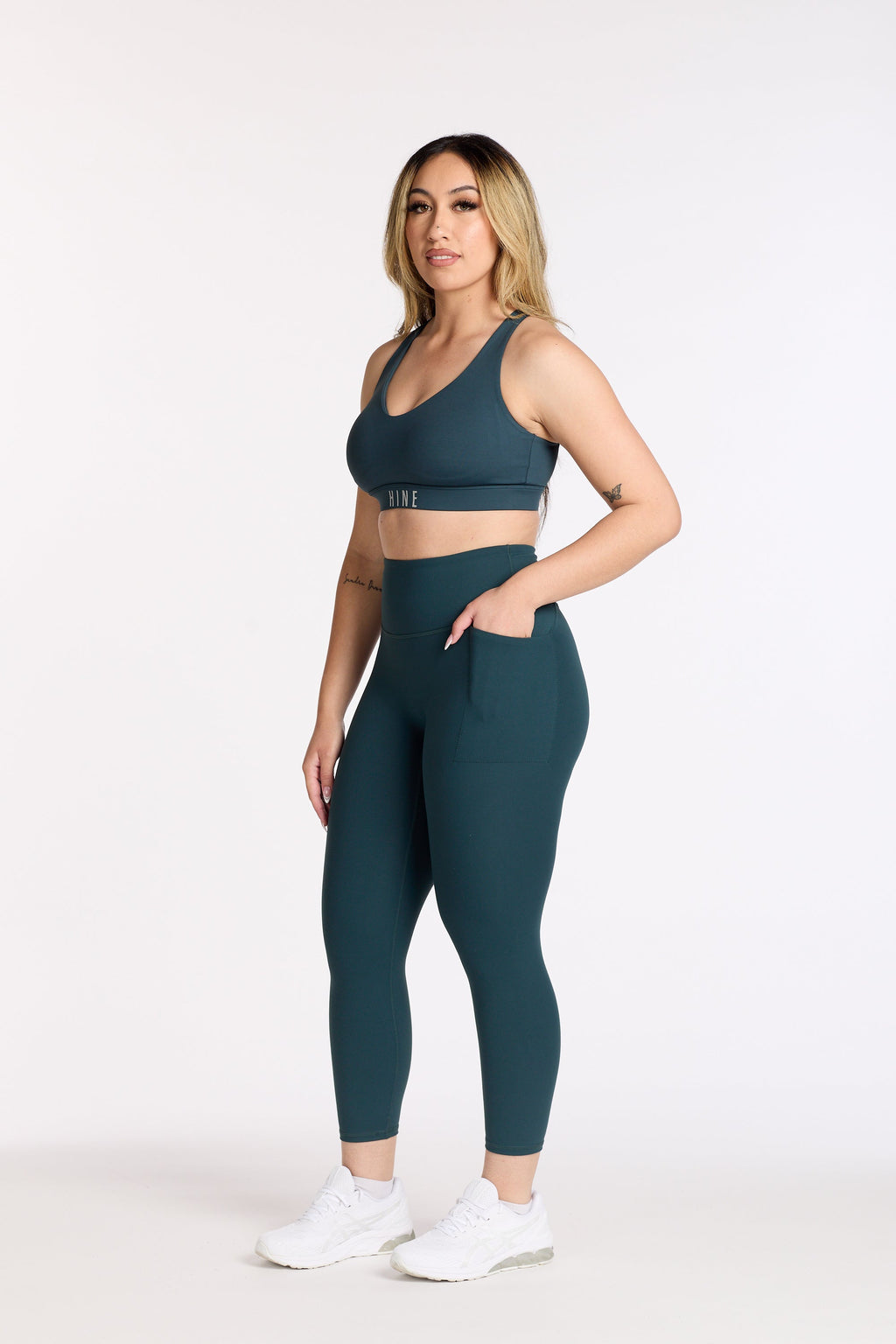 STAPLE W/ POCKET 7/8 LEGGINGS JADE