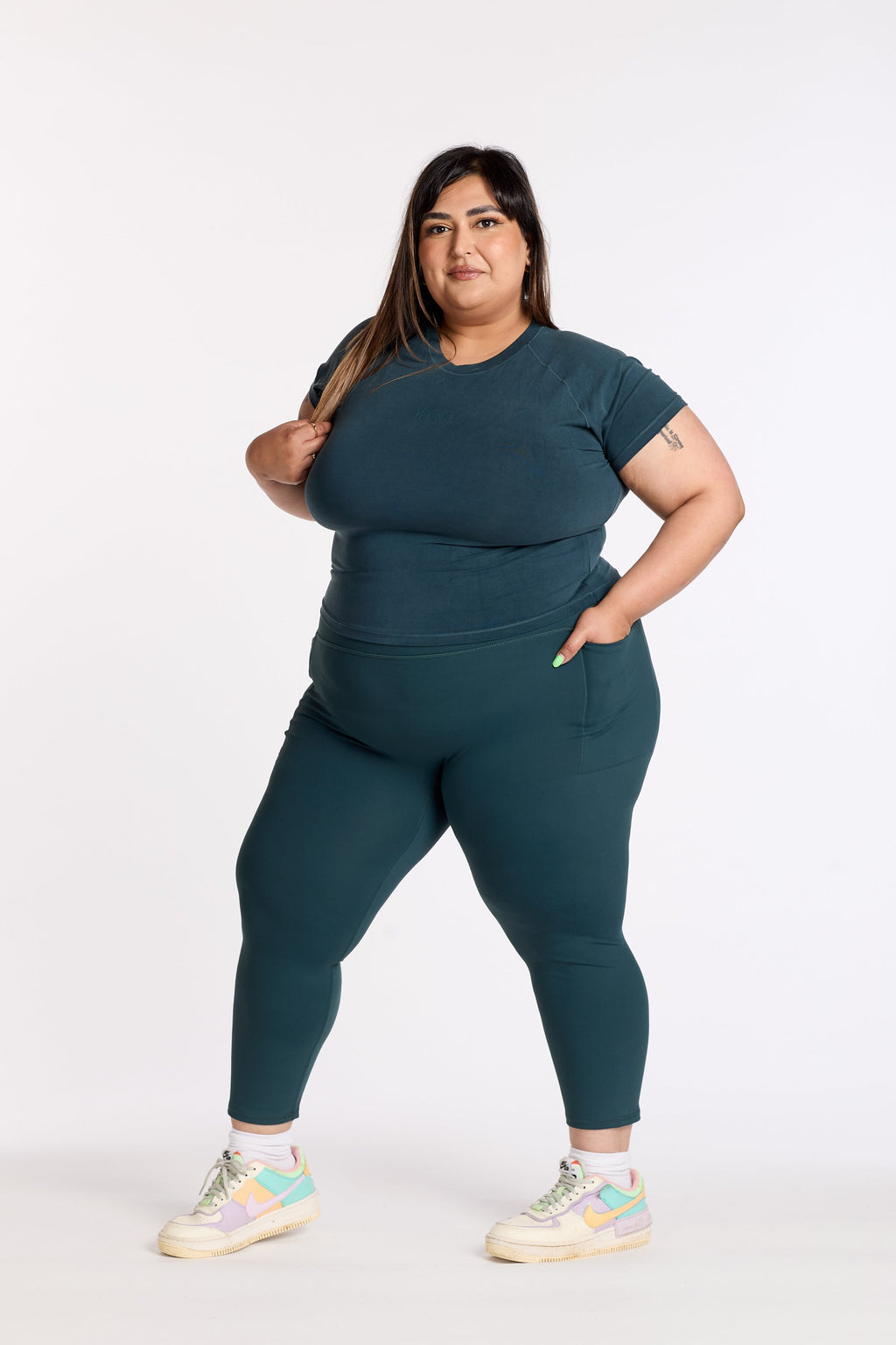 STAPLE W/ POCKET 7/8 LEGGINGS JADE