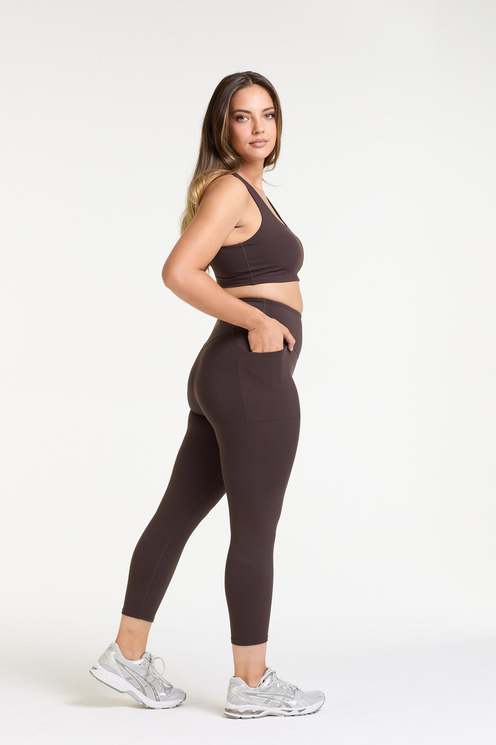 STAPLE W/ POCKET 7/8 LEGGINGS COCOA