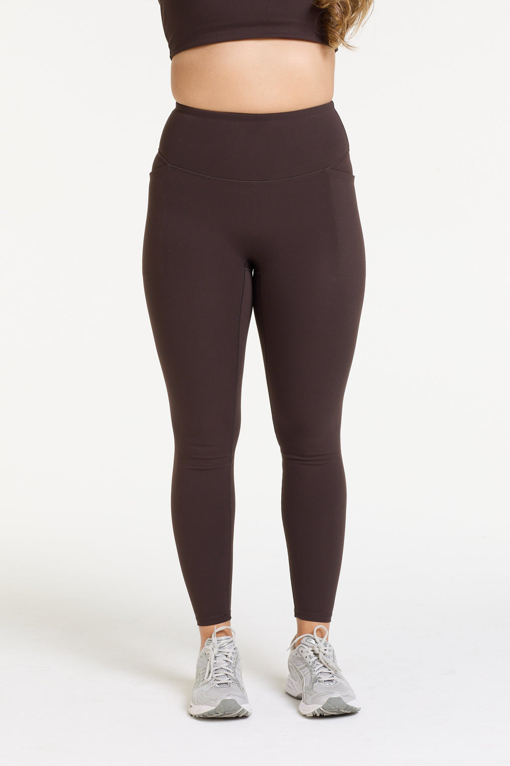 STAPLE W/ POCKET FULL LENGTH LEGGINGS COCOA