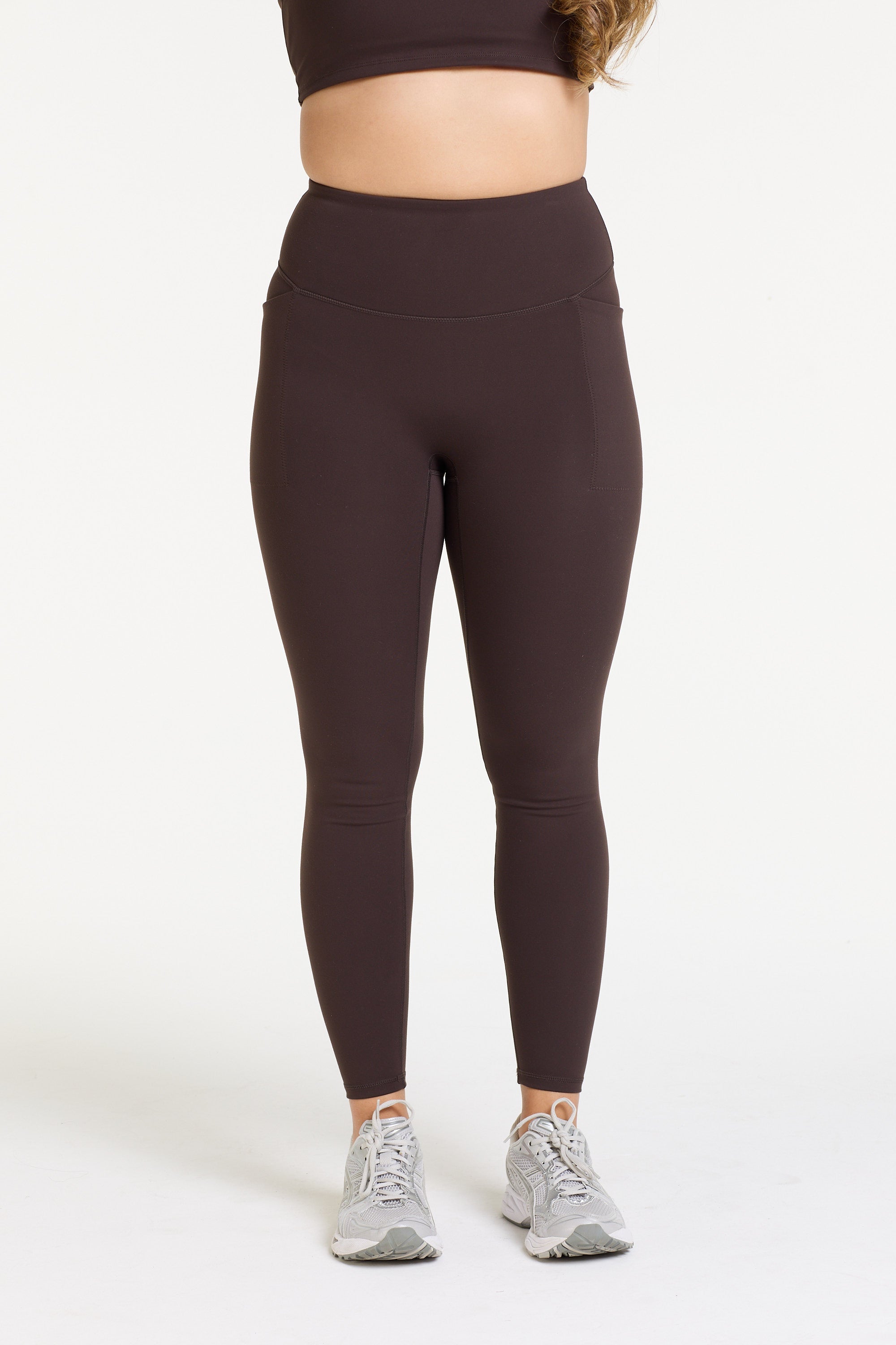 STAPLE W/ POCKET FULL LENGTH LEGGINGS COCOA