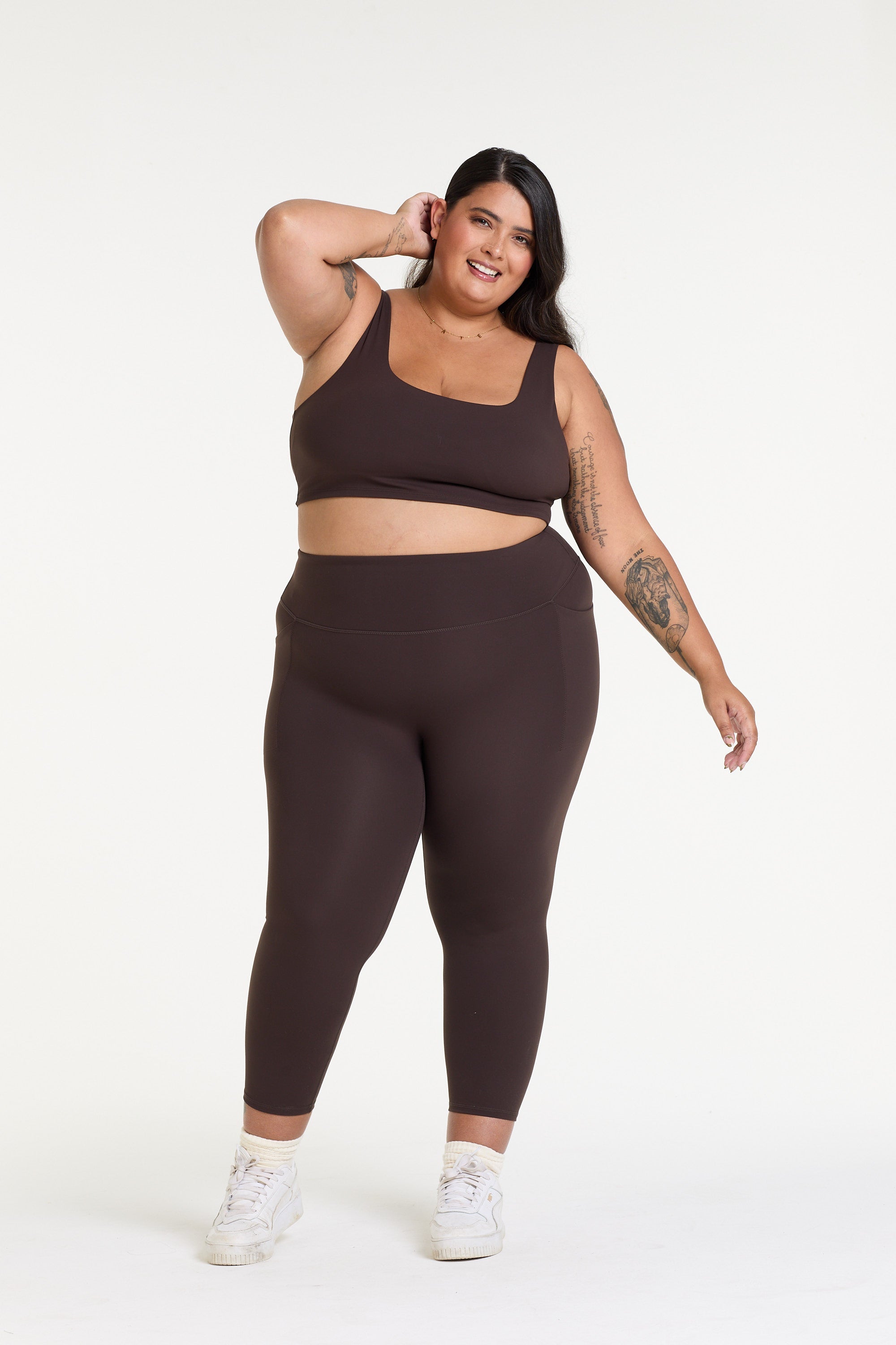 STAPLE W/ POCKET 7/8 LEGGINGS COCOA