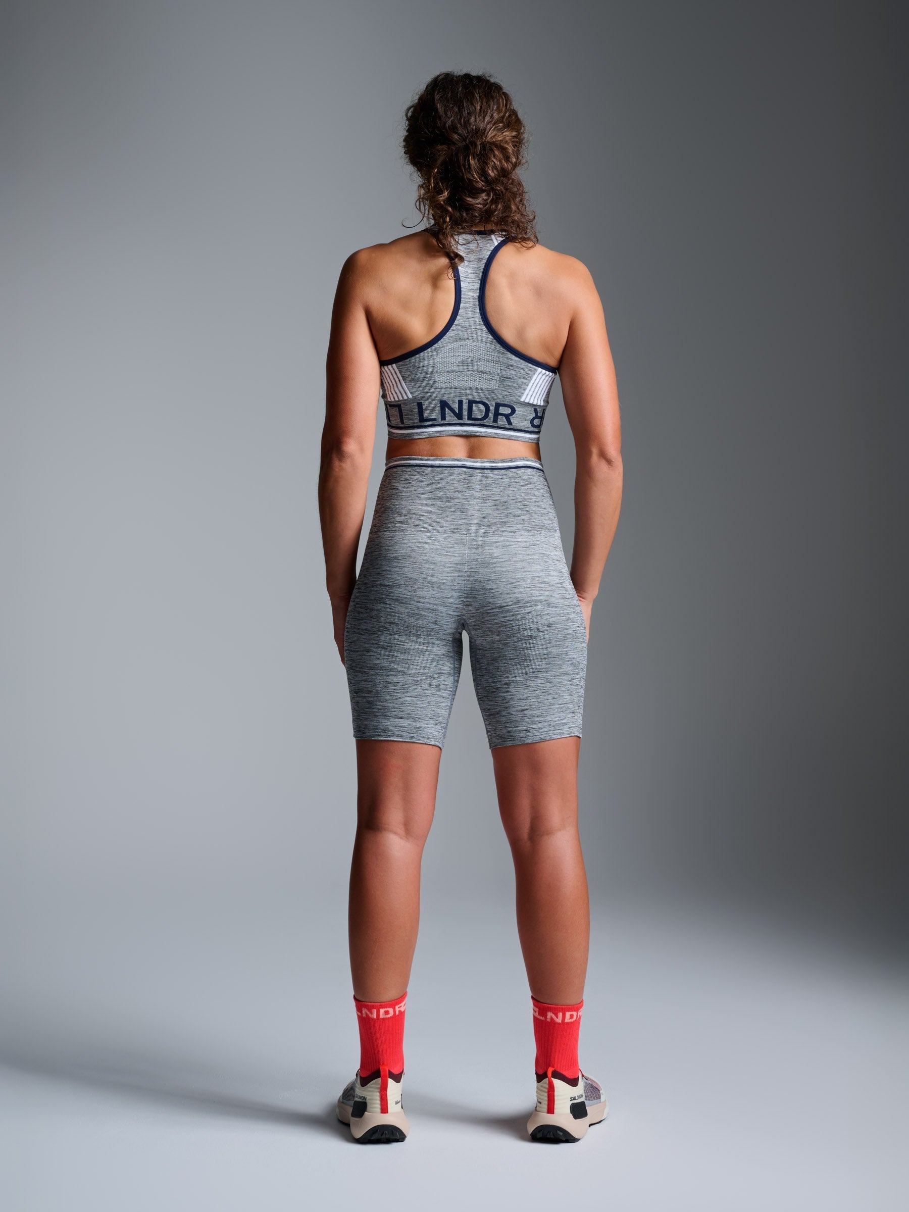 CHISEL MELANGE 8" Bike Short Grey Marl