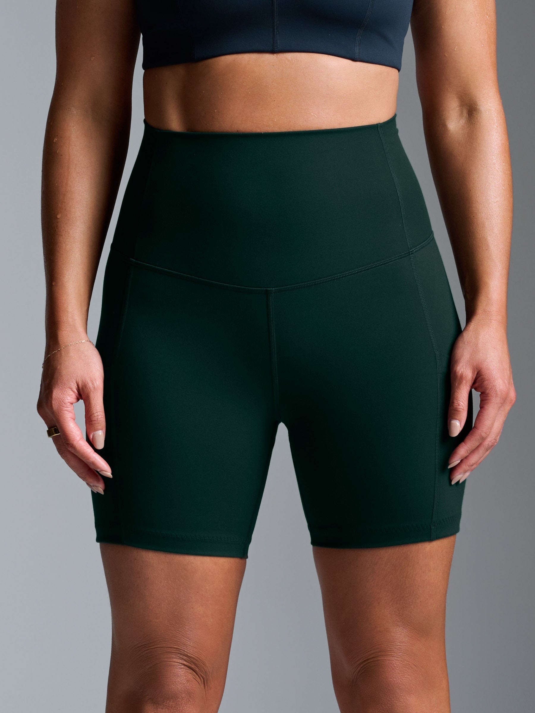 FATAL ATTRACTION 6" Super High Rise Bike Short Dark Green