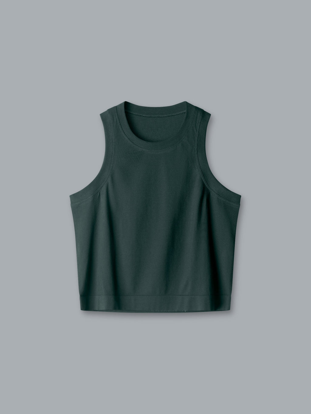 HERE TODAY Cropped Tank Dark Green