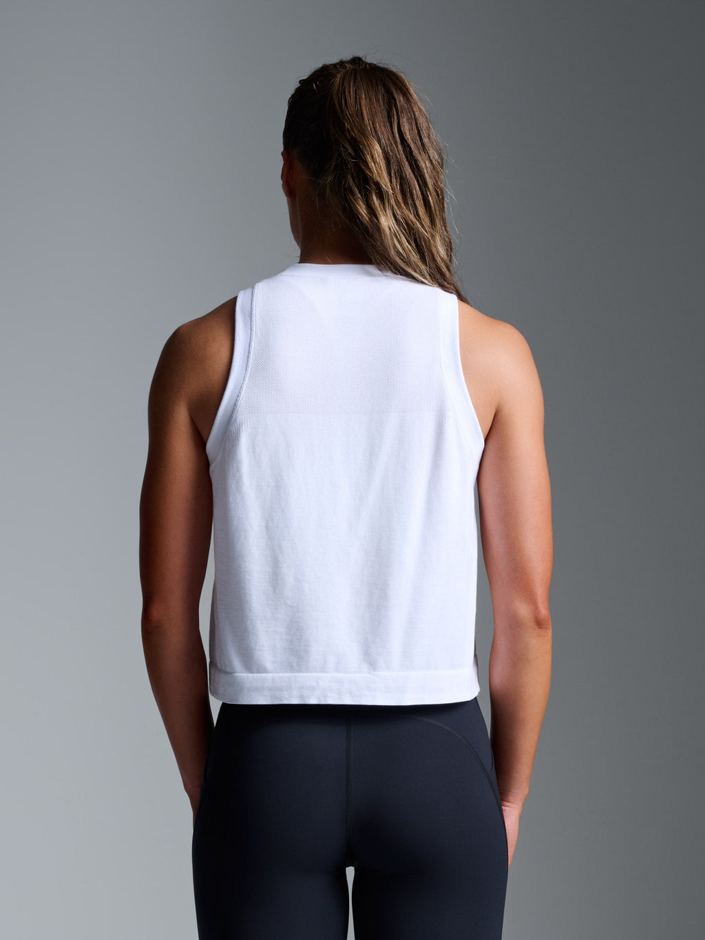 HERE TODAY Cropped Tank White
