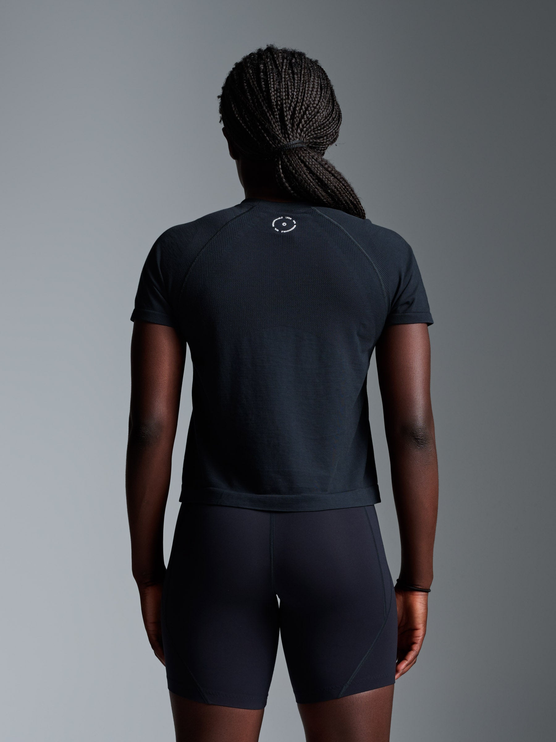 HERE TODAY Cropped Tee Black