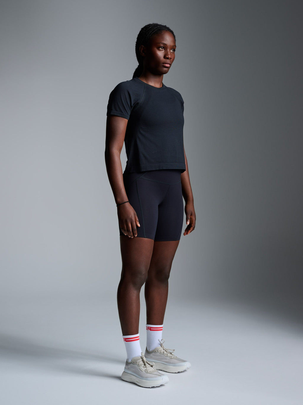 HERE TODAY Cropped Tee Black