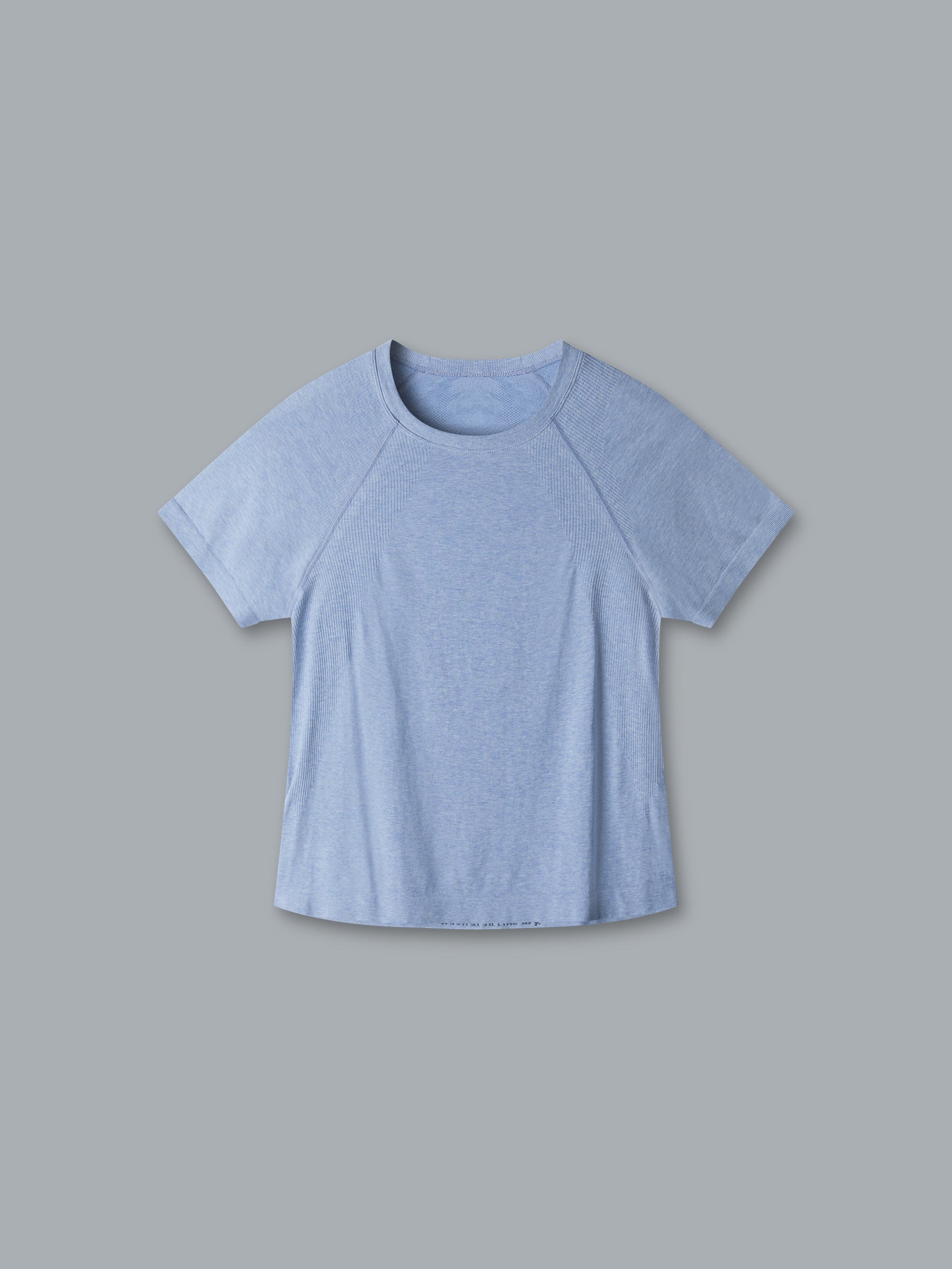 HERE TODAY MELANGE Cropped Tee Blue Marl