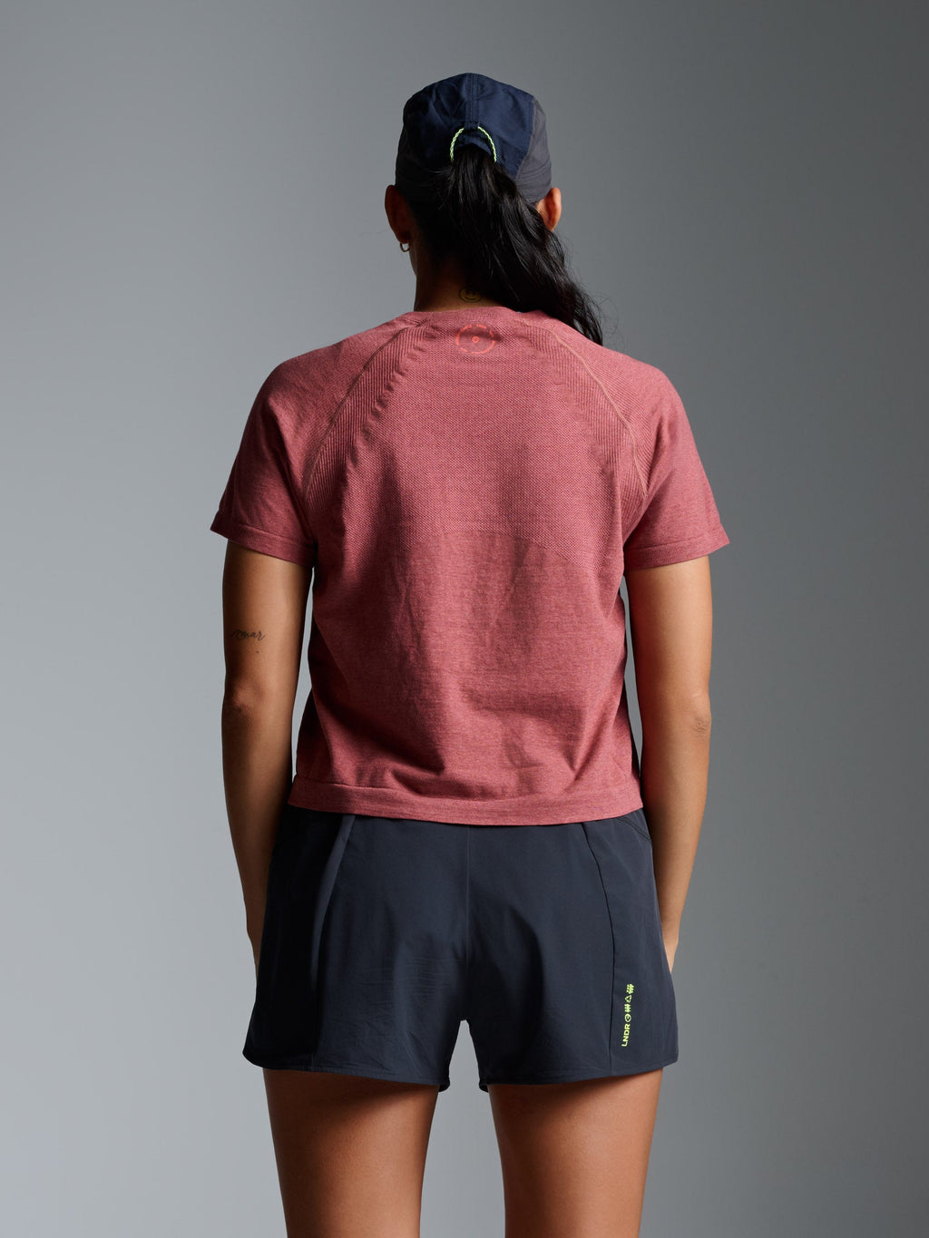 HERE TODAY MELANGE Cropped Tee Earth Marl