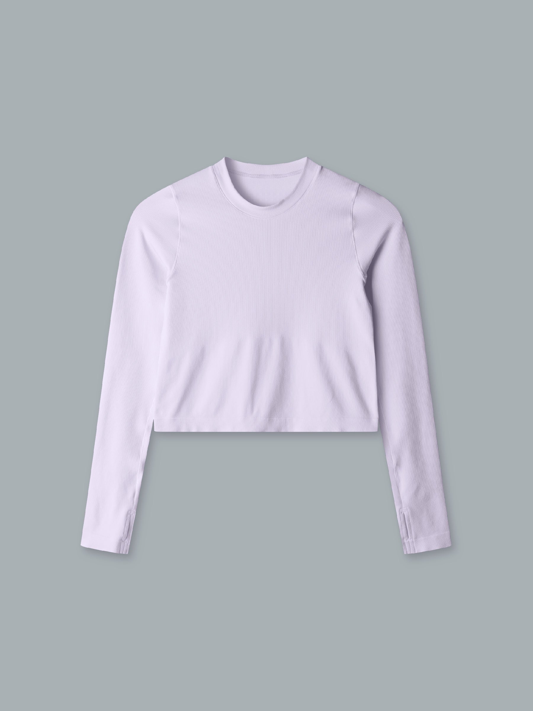 POWER CROP Long Sleeve Top Lilac