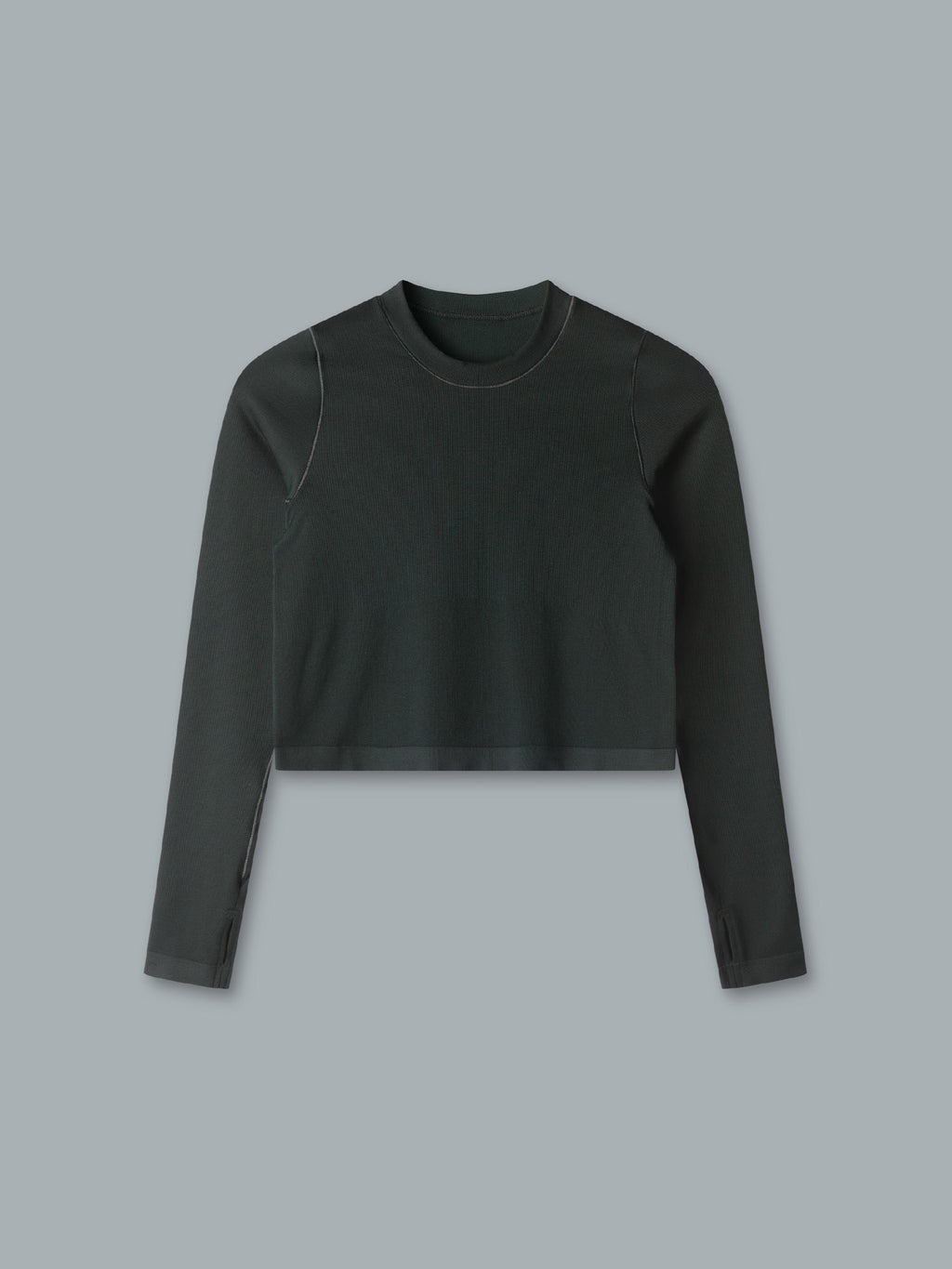 POWER CROP Long Sleeve Top Olive