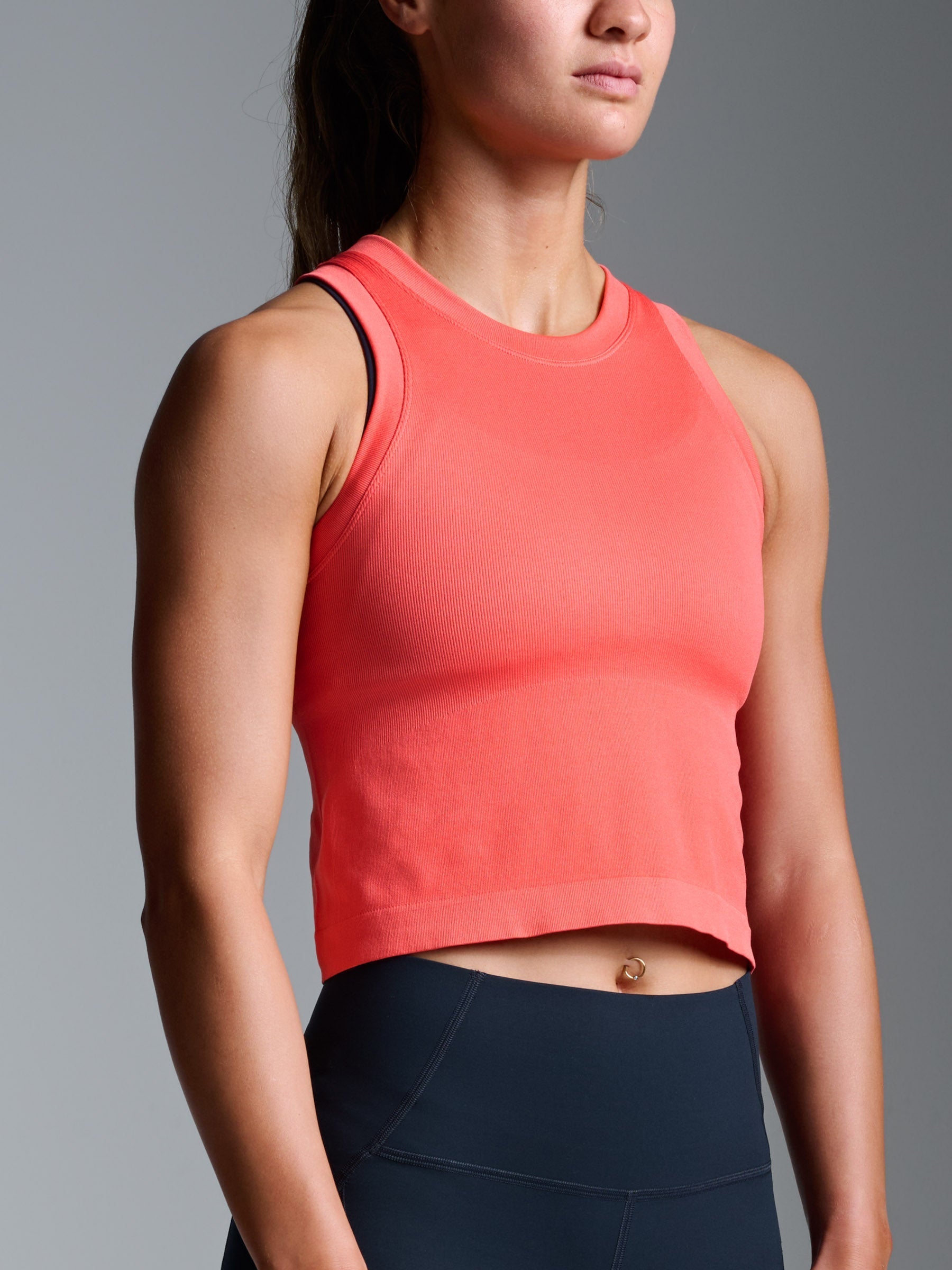 POWER CROP Tank Coral