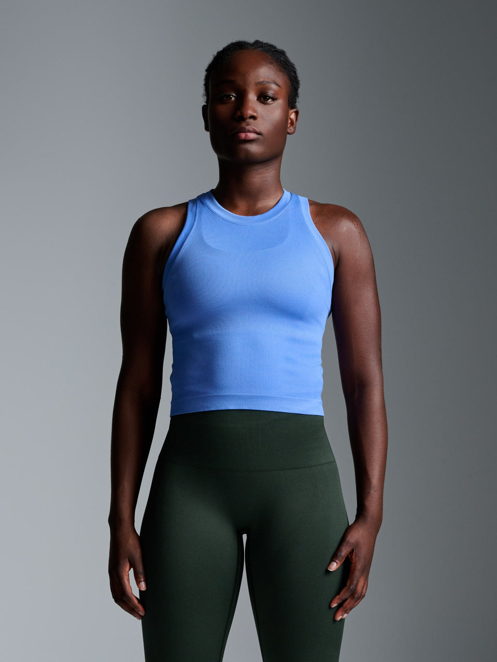 POWER CROP Tank Vibrant Blue